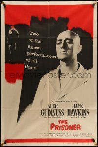 5b778 PRISONER 1sh '55 Jack Hawkins accuses bald Cardinal Alec Guinness of treason!