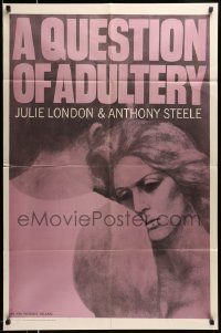 5b794 QUESTION OF ADULTERY 1sh '59 Don Chaffey directed, pretty Julie London & Anthony Steele!