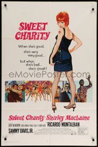 5b907 SWEET CHARITY 1sh '69 Bob Fosse musical starring Shirley MacLaine!