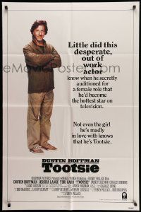 5b934 TOOTSIE int'l 1sh '82 great solo full-length image of Dustin Hoffman, little did he know!