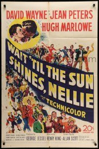 5b959 WAIT 'TIL THE SUN SHINES, NELLIE 1sh '52 David Wayne, Jean Peters, Hugh Marlowe