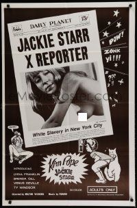 5b976 WHITE SLAVERY IN NEW YORK 1sh '75 Kim Poper as Jacky Starr, X Reporter, sexiest image!