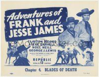 5c011 ADVENTURES OF FRANK & JESSE JAMES chapter 4 TC R56 Clayton Moore serial, Blades of Death!