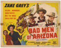 5c026 ARIZONA RAIDERS TC R51 cowboy Buster Crabbe vs murderers, Zane Grey, Bad Men of Arizona!