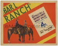 5c032 BAR L RANCH TC '30 Buffalo Bill Jr. & pretty woman on horses, powerful all talking western!