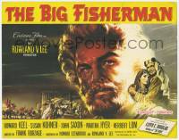5c040 BIG FISHERMAN TC '59 great Joseph Smith art of Howard Keel, Susan Kohner & John Saxon!