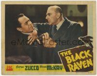 5c562 BLACK RAVEN LC '43 great close up of George Zucco fighting Noel Madison for gun!