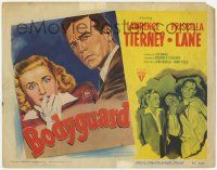5c048 BODYGUARD TC '48 great artwork of Lawrence Tierney & Priscilla Lane, cool film noir!