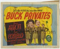 5c055 BUCK PRIVATES TC R48 Bud Abbott & Lou Costello in the picture that made them famous!