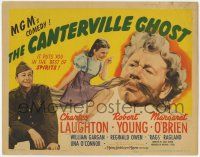 5c060 CANTERVILLE GHOST TC '44 Margaret O'Brien w/ spirit Charles Laughton & soldier Robert Young!