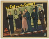 5c589 CAT & THE CANARY LC '39 great image of scared Bob Hope & Elizabeth Patterson w/men & cop!