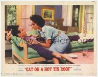 5c590 CAT ON A HOT TIN ROOF LC #5 R66 Elizabeth Taylor tries to rekindle romance with Paul Newman!