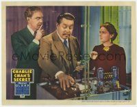 5c592 CHARLIE CHAN'S SECRET LC '36 Warner Oland by recording machine with two suspicious people!