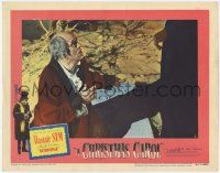 5c596 CHRISTMAS CAROL LC #8 '51 Ghost of Christmas Future shows Alastair Sim as Scrooge his grave!