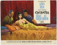 5c070 CLEOPATRA roadshow TC '63 Terpning art of Elizabeth Taylor, Richard Burton & Rex Harrison!