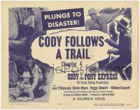 5c072 CODY OF THE PONY EXPRESS chapter 4 TC '50 Jock Mahoney serial, Cody Follows a Trail!