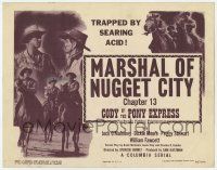 5c071 CODY OF THE PONY EXPRESS chapter 13 TC '50 Jock Mahoney serial, Marshal of Nugget City!