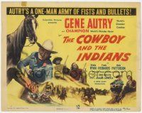 5c077 COWBOY & THE INDIANS TC '49 Gene Autry by Champion & playing guitar for Sheila Ryan!