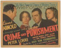 5c079 CRIME & PUNISHMENT TC '35 Josef von Sternberg, Peter Lorre, Marian Marsh, Dostoyevsky!