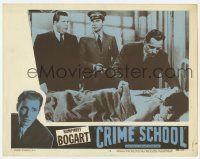 5c608 CRIME SCHOOL LC #6 R56 Humphrey Bogart tries to talk to Billy Halop in hospital bed!