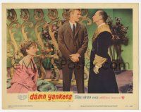 5c611 DAMN YANKEES LC #6 '58 close up of Gwen Verdon, Tab Hunter & Ray Walston by cool ornate bed!