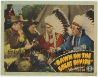 5c613 DAWN ON THE GREAT DIVIDE LC '42 cowboy Rex Bell consults with Native American Indians!