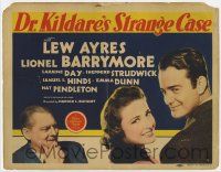 5c105 DR. KILDARE'S STRANGE CASE TC '40 Lew Ayres, pretty nurse Laraine Day, Lionel Barrymore!