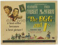5c109 EGG & I TC '47 Claudette Colbert, MacMurray, first Ma & Pa Kettle, by Betty MacDonald!