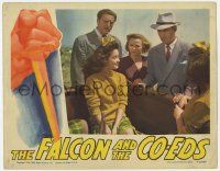 5c647 FALCON & THE CO-EDS LC '43 detective Tom Conway w/Jean Brooks & sexy suspects for murder!