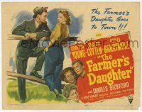 5c118 FARMER'S DAUGHTER TC '47 art of Joseph Cotten flirting with pretty Loretta Young!