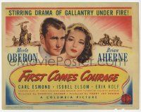 5c129 FIRST COMES COURAGE TC '43 Merle Oberon, Brian Aherne, directed by Dorothy Arzner!