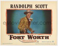 5c666 FORT WORTH LC #2 '51 best close up of Texas cowboy Randolph Scott with two guns drawn!
