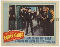5c668 FORTY GUNS LC #3 '57 Samuel Fuller directed, Barbara Stanwyck argues w/sheriff Dean Jagger!