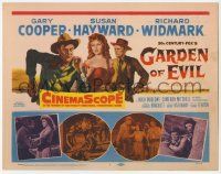 5c147 GARDEN OF EVIL TC '54 cowboy Gary Cooper, sexy Susan Hayward & Richard Widmark, western!