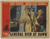 5c677 GENERAL DIED AT DAWN LC '36 close up of Gary Cooper firing gun as Madeleine Carroll watches!
