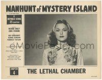 5c762 MANHUNT OF MYSTERY ISLAND chapter 4 LC R56 Republic sci-fi serial, portrait of Linda Stirling!