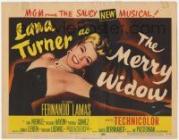 5c262 MERRY WIDOW TC '52 great art of sexy smiling Lana Turner in the saucy new musical!