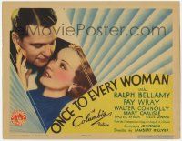 5c290 ONCE TO EVERY WOMAN TC '34 nurse Fay Wray & doctor Ralph Bellamy, from A.J. Cronin's story!