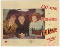 5c806 O.S.S. LC '46 great posed portrait of Alan Ladd, Geraldine Fitzgerald & Patric Knowles!