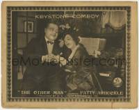 5c811 OTHER MAN LC '16 happy Fatty Arbuckle gives engagement ring to Minta Durfee at piano!