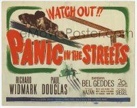 5c294 PANIC IN THE STREETS TC '50 Richard Widmark, Paul Douglas, Elia Kazan film noir!