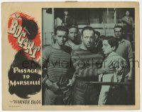 5c816 PASSAGE TO MARSEILLE LC '44 Michael Curtiz, Humphrey Bogart, Dantine, Tobias & Dorn on ship!