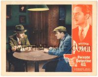 5c829 PRIVATE DETECTIVE 62 LC '33 suave would-be detective William Powell holds gun on gangster!