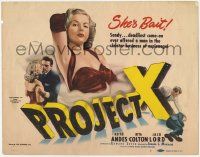 5c309 PROJECT X TC '49 deadliest come-on ever offered a man in the sinister business of espionage!