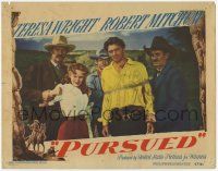 5c832 PURSUED LC #8 '47 Robert Mitchum is bound & sexy Teresa Wright is restrained!