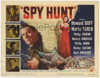 5c390 SPY HUNT TC '50 zoo owner Howard Duff gets mixed up with sexy spy Marta Toren!
