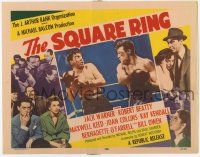 5c391 SQUARE RING TC '55 boxer Robert Beatty in the ring + sexy Joan Collins & Kay Kendall!