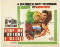 5c394 STOP ME BEFORE I KILL TC '61 Val Guest, Claude Dauphin, Diane Cilento, great murder montage!