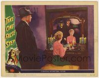 5c936 TAKE ONE FALSE STEP LC #2 '49 William Powell watches bad Shelley Winters turn to the bottle!