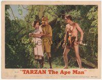 5c939 TARZAN THE APE MAN LC #6 R54 Johnny Weismuller with knife saves Maureen O'Sullivan!